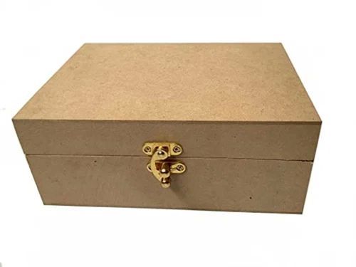 Brown Polished Rectangular MDF Box, for Storage, Size : 8x4x3 Inches