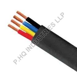 Black Aluminium Flat PVC Cable, for Industrial, Certification : ISI Certified