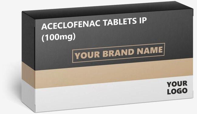 Aceclofenac 100mg Tablet, for Clinical, Hospital, Personal, Grade : Medicine Grade