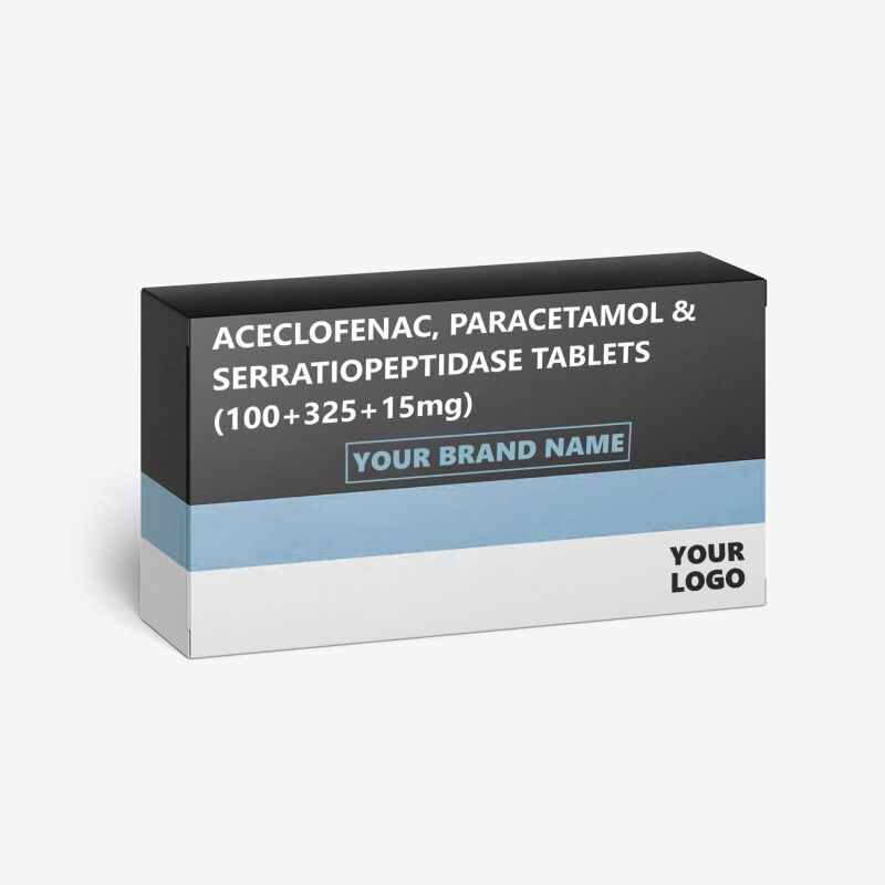 Aceclofenac Serratiopeptidase and Paracetamol Tablet
