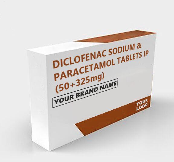 Diclofenac Sodium & Paracetamol Tablet, Packaging Type : Strip