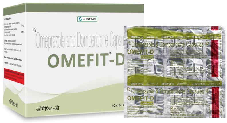 Omefit-D Omeprazole and Domperidone Capsules, Packaging Size : 10 X 10