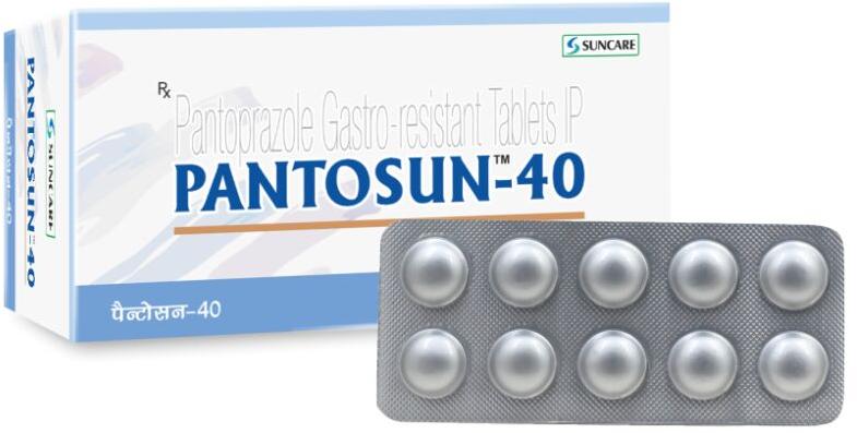Pantosun-40 Pantoprazole Gastro Resistant Tablet, Purity : 99%