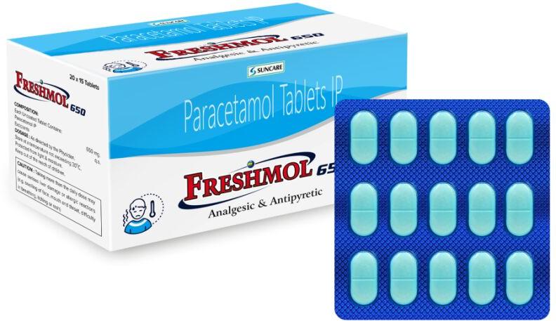 Freshmol Paracetamol Tablet, Grade : Medicine Grade