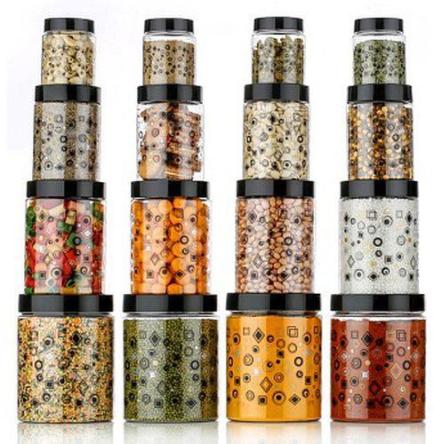 16 Piece Small Printed Pet Jar Set