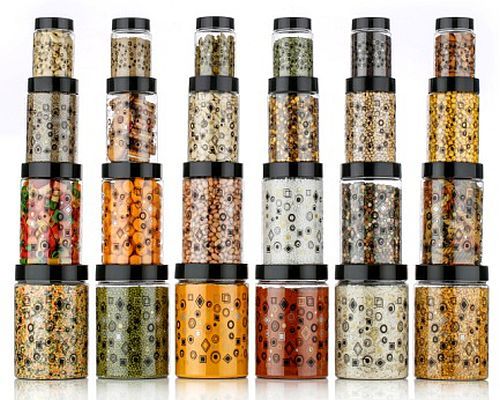 24 Piece Small Printed Pet Jar Set