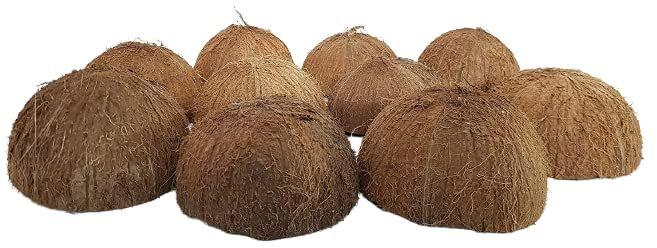 Raw Coconut Shells, for Making Hadicrafts, Color : Brown