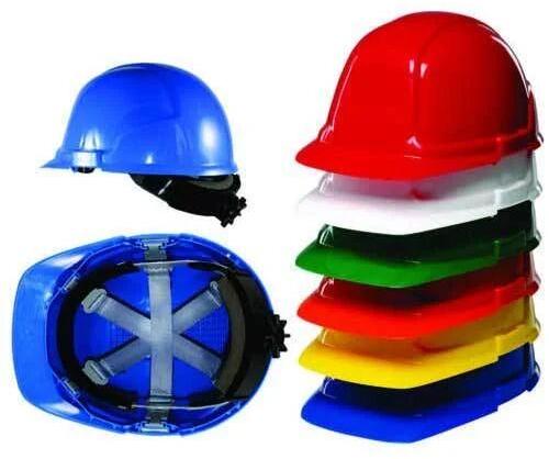 Polypropylene 100-150gm Plain Construction Safety Helmet, Size : Standard
