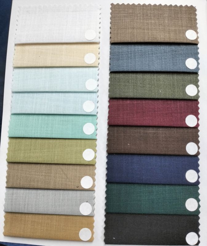 YUZO Plain Polyester shirting fabric, for Garments