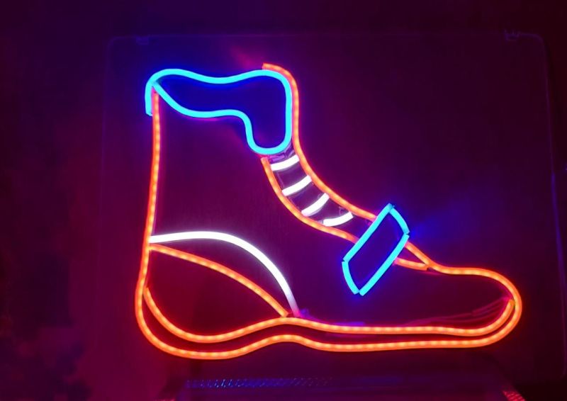 Multicolor Cast Acrylic Sheet Shoes Neon Sign, Size : 12*15