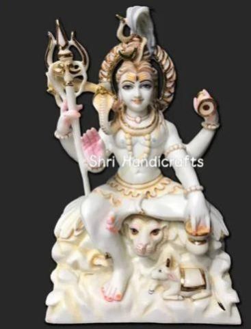 18 Inch Marble Shiva Statue