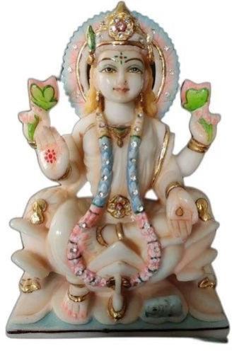 9 Inch Marble Goddess Laxmi Statue