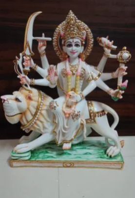 18 Inch Marble Durga Maa Statue