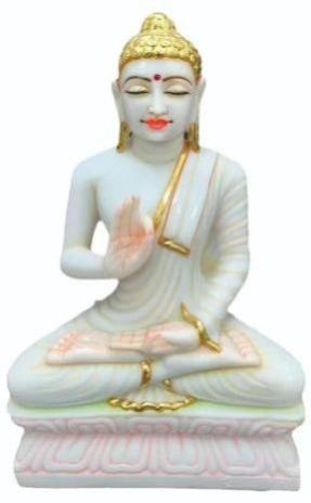 White Marble Gautam Buddha Statue