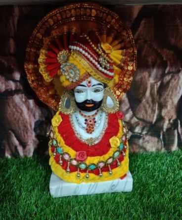 White Polyresin Shyam Baba Statue, for Rust Proof, Shiny