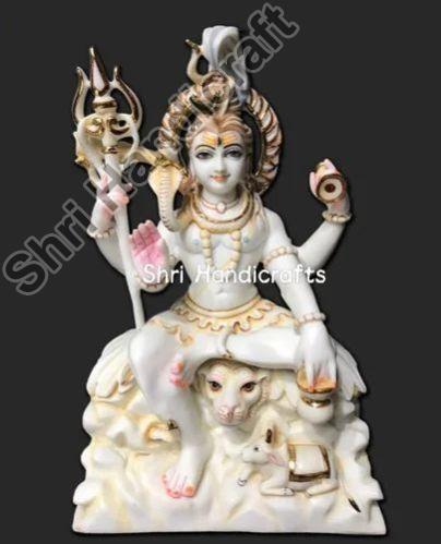 18 Inch Marble Shiva Statue