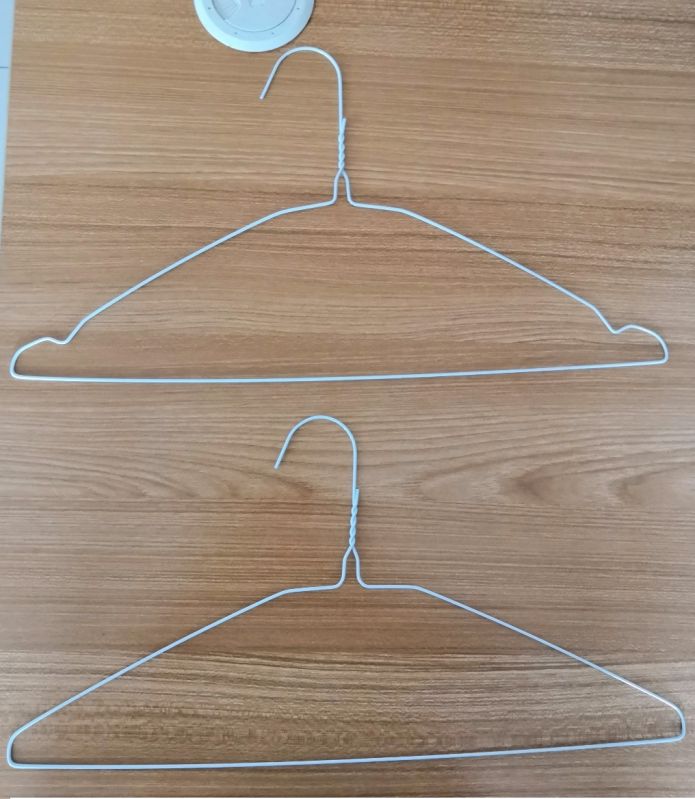 Polished metal wire hanger, for Home, Showroom, Packaging Type : Carton Box