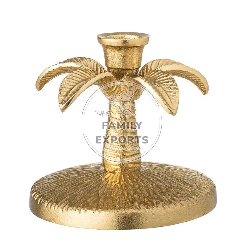 Golden Tree shaped Brass Antique Fancy Candle Stand, Technique