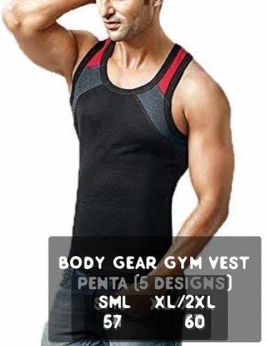 Body Gear 5 Designs Gym Vest, Gender : Male