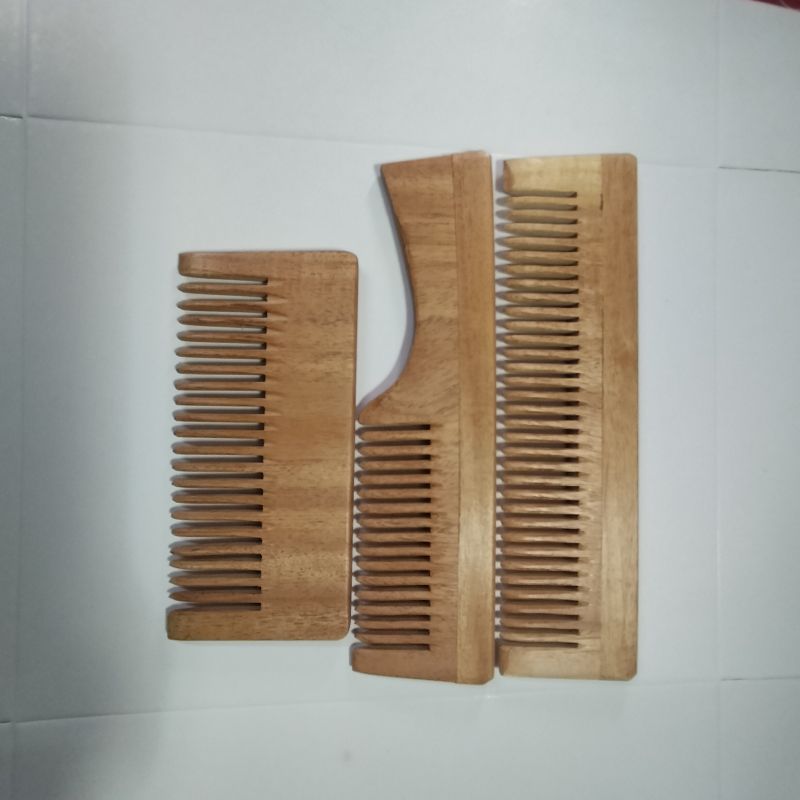 Brown Neem Wood Comb, For Home