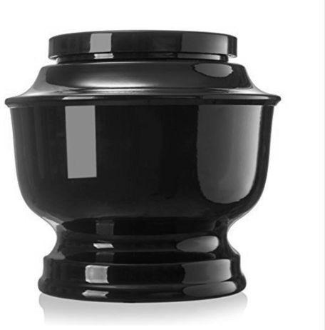 Polished Aluminum Black Cremation Urn, for Human Ashes, Packaging Type : Thermocol Box