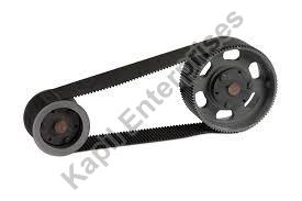 Plain Garnet Machine Belt, Color : Black
