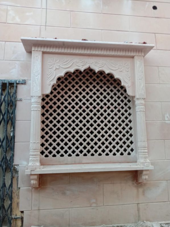 Pink Rectangular Sandstone Jharokha Jali, For Construction