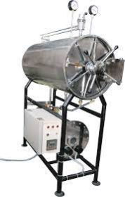 3kw Single Phase Polished Stainless Steel Horizontal Autoclave, for Laboratory Use, Voltage : 220V