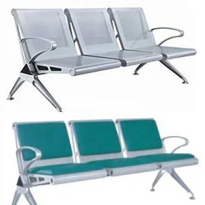 Rectangular Polished Aluminium Hospital Reception Chair, Pattern : Plain