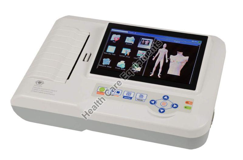 Automatic 2000-2500 W Electric 6 Lead ECG Machine, for Medical Use, Voltage : 220V