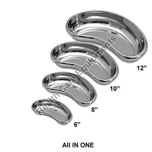 Silver Stainless Steel Kidney Trays, for Surgical Use, Size : 10x10Inch, 12x12Inch, 14x14Inch