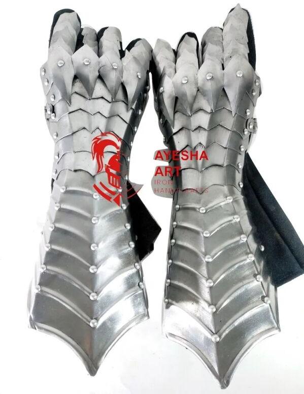 SS 2.08kg Armour Gloves, Color : Silver