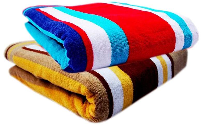 Mulit Colour Rectangle Velvet Terry Towel, for Home, Hotel, Bath, Beach, Gender : Unisex