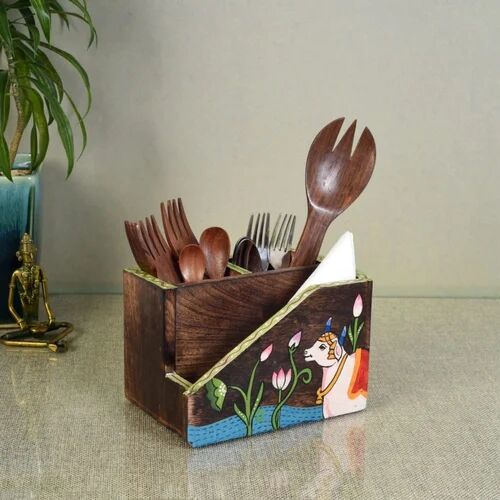 Wooden Cutlery Stand, for Kitchen