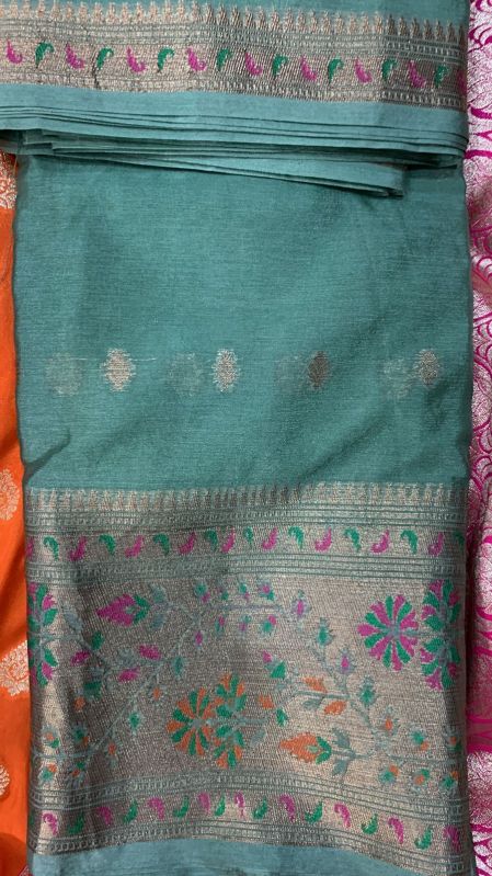 Multi Color Mercerized Cotton Saree, for Dry Cleaning, Anti-Wrinkle, Shrink-Resistant, Packaging Type : Packet