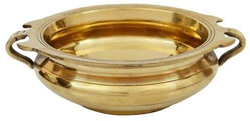 Golden 14 Inch Brass Traditional Urli Bowl, for Decoration