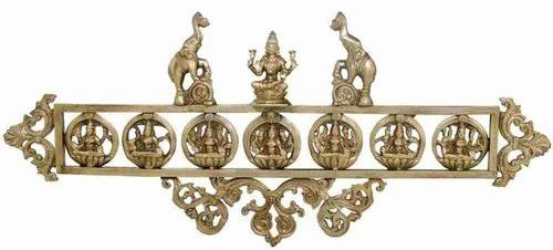 Polished Brass Ashtalakshmi Wall Hanging, for Decoration, Gifting, Packaging Type : Thermocol Box