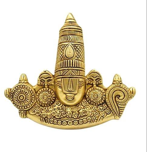 Golden Polished Brass Balaji Wall Hanging, for Decoration, Packaging Type : Carton Box