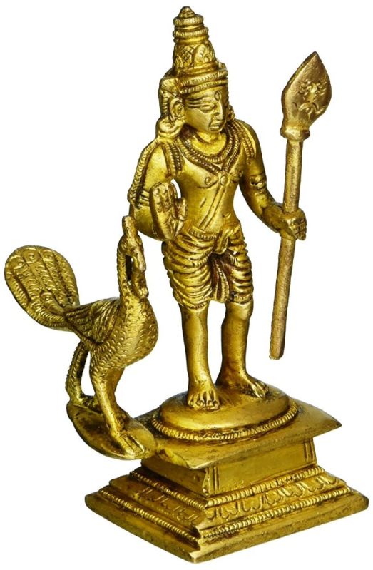 Brass Lord Murugan Statue