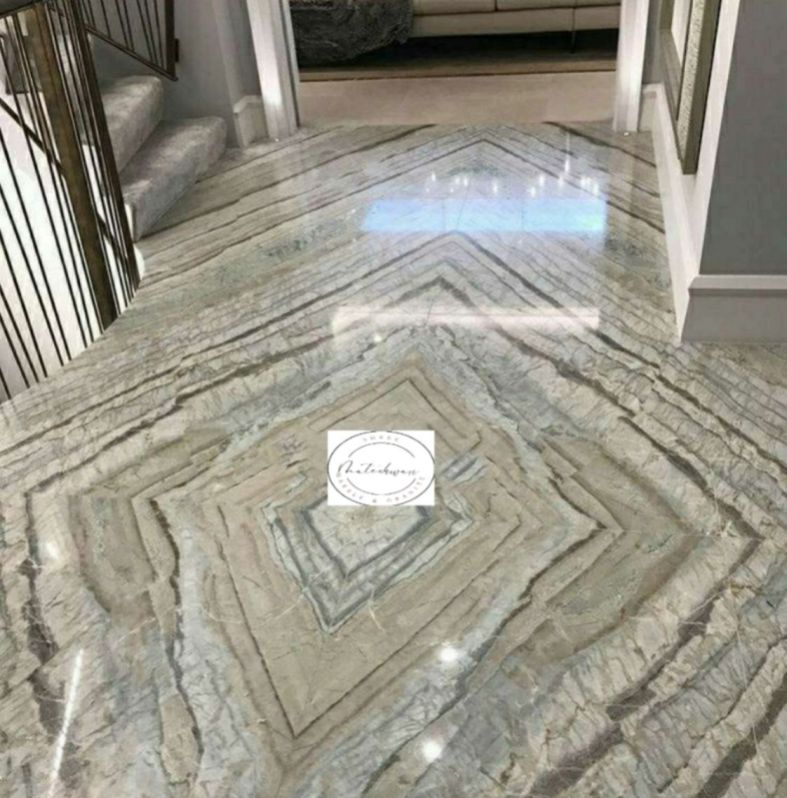 Rectangular Polished Fantasy Grey Marble Slab, for Construction, Size : Standard