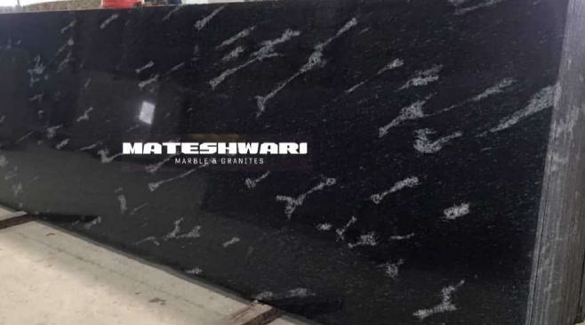 Polished Fish Black Granite Slab, for Construction, Size : Standard