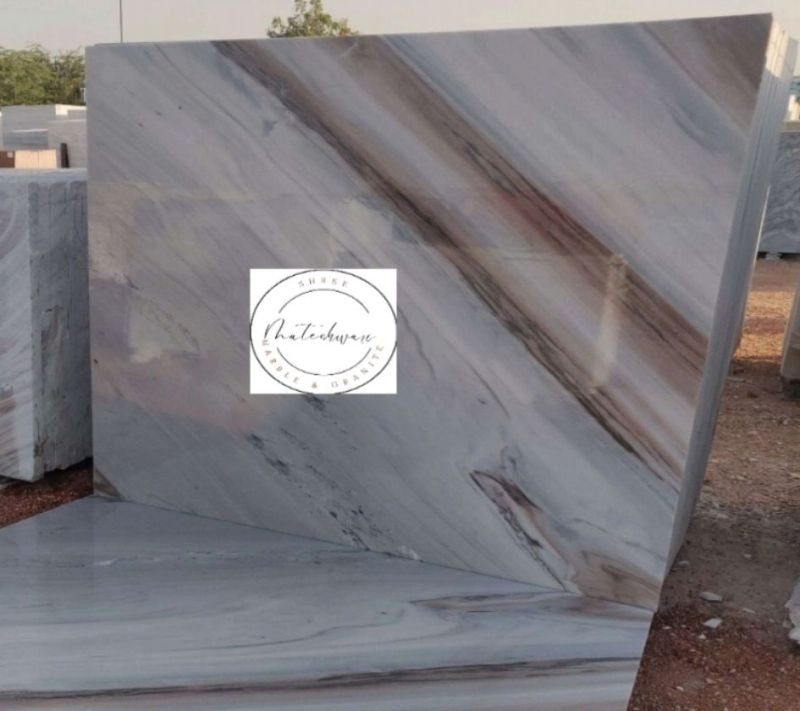 Glossy White Marble Slab