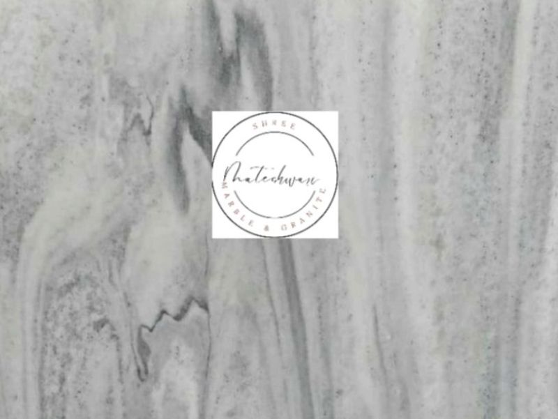 Square Polished Greyish White Marble Slab, for Construction, Pattern : Plain