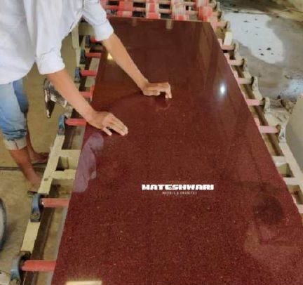 Polished Ruby Red Granite Slab, for Construction, Size : Standard