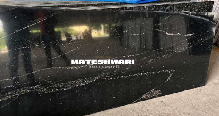 Polished Star Black Granite Slab, for Construction, Size : Standard