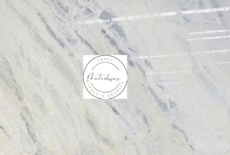 White Rectangular Polished Umrai Marble Slab, for Construction, Pattern : Plain