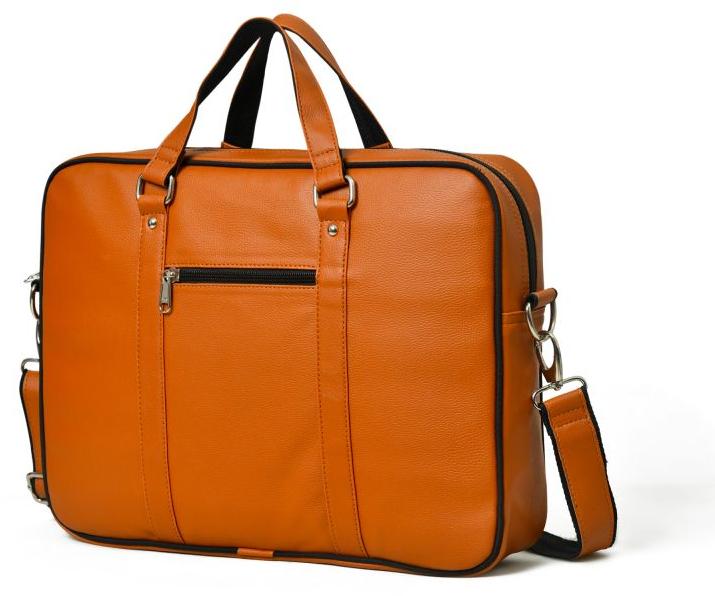 Yellow Synthetic Leather Laptop Bags, For Office, Pattern Plain at Rs 1,500 / piece in Surat