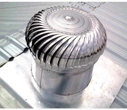 Round Mild Steel Turbo Ventilator, for Industrial Use, Color : Silver