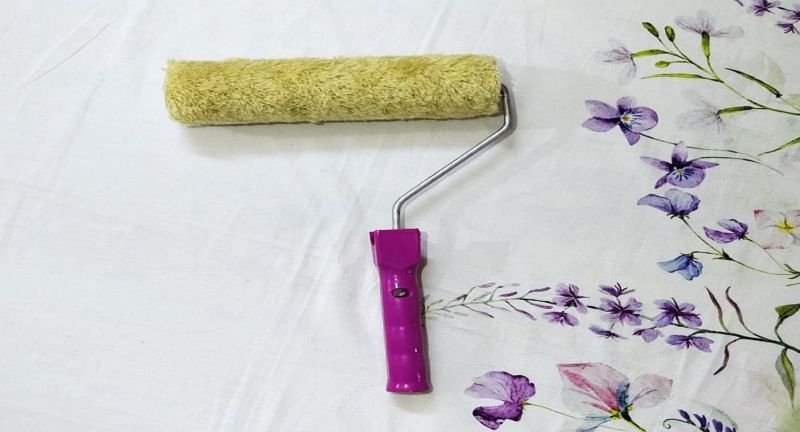 Multi-colored Polished Metal Green Thread Roller, for Wall Painting