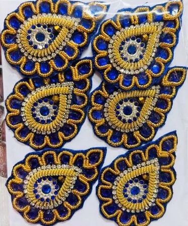 Cotton Embroidered Saree Patches, Size : 2.5 inch